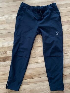 DOPE Black Slim Track Joggers with Knee Panel Detail